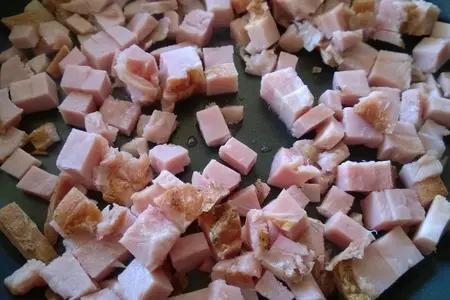 Полента с ветчиной, оливками и помидорами черри: шаг 2