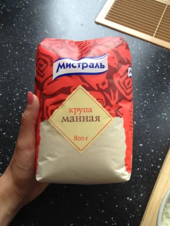 Манный пудинг с абрикосами: шаг 2