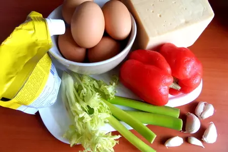 Сырный салат "бабочки": шаг 1
