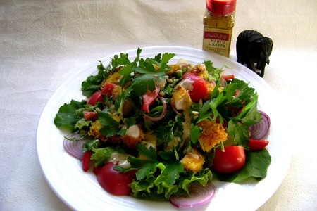 Салат с овощами и курицей карри.: шаг 2