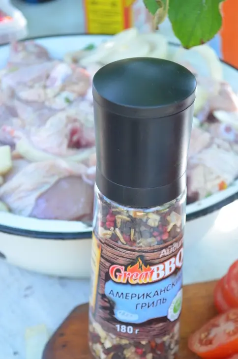 Шашлык из куриных окорочков с помидорами: шаг 4