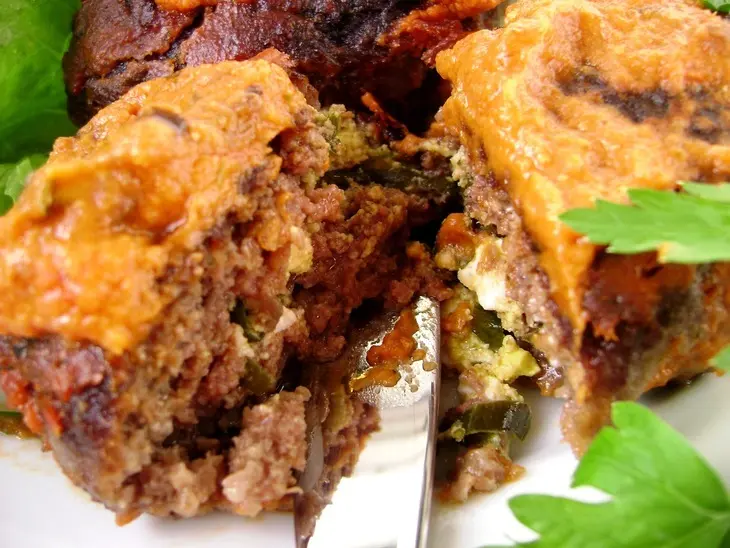 Зразы мясо-баклажановые в пикантном ореховом соусе.: шаг 6