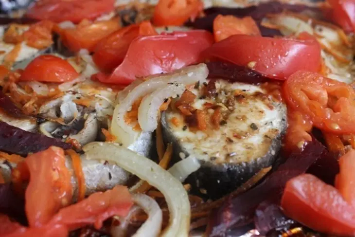 Запеченные стейки сайды с овощами: шаг 7