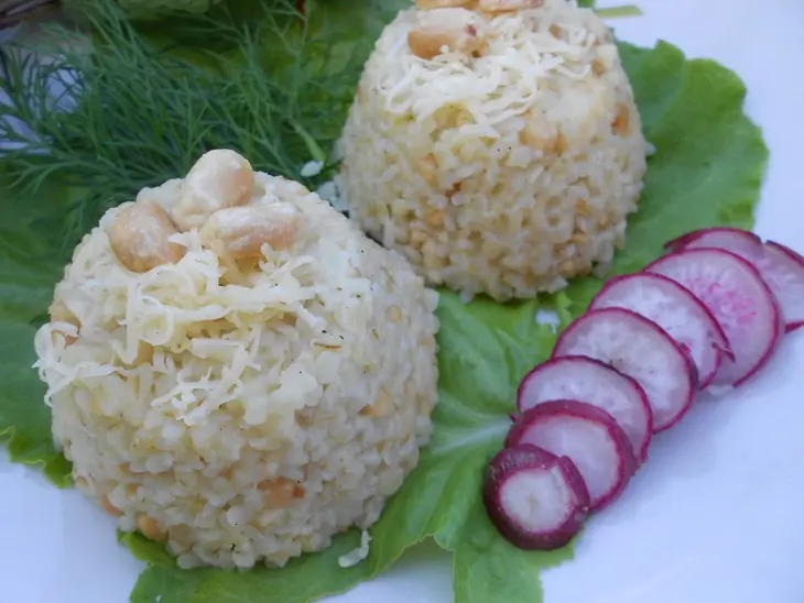 Каша булгур с сыром и орехами: шаг 5