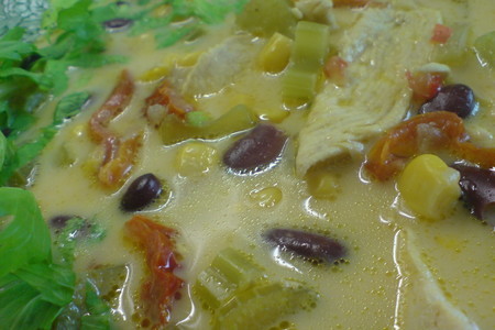 Суп с куриной грудкой,фасолью и кукурузой: шаг 6