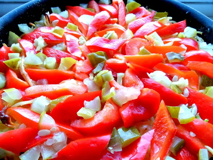 Ленивая пицца с овощами: шаг 5