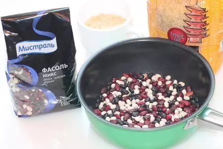 Паста с грибами и фасолью: шаг 1