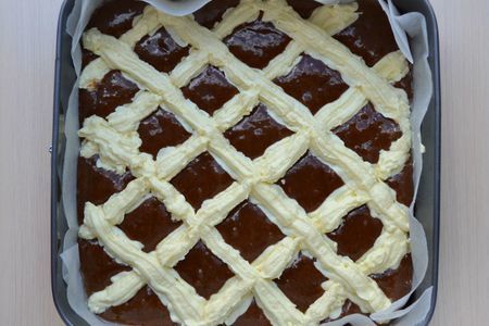 Шоколадно-ореховый  пирог с творожным кремом.: шаг 4
