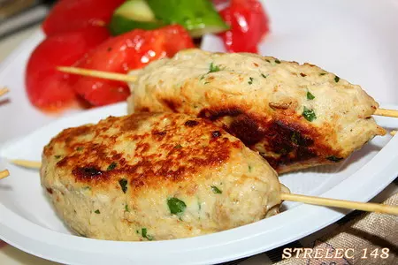 "аля люля" из индейки с грецкими орехами.: шаг 4
