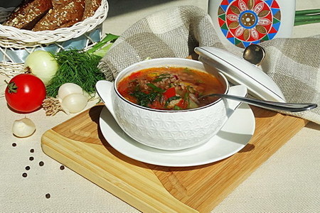 Летний овощной суп с гречкой.: шаг 9
