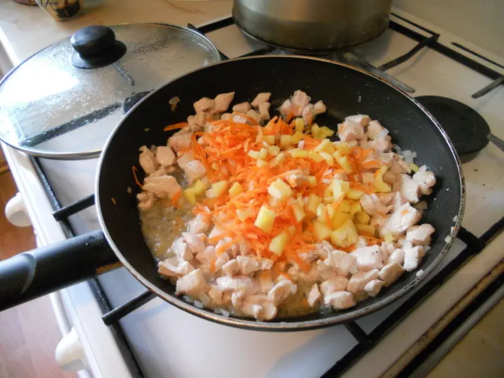 Гречка с курицей и овощами "сюрприз": шаг 6