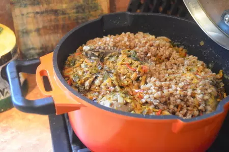 Гречка томленая с курочкой: шаг 5