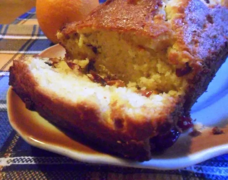 Апельсиновый кекс на рисовой муке с клюквой: шаг 8
