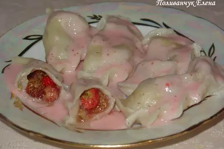 Вареники с лесными ягодами на  манке: шаг 8