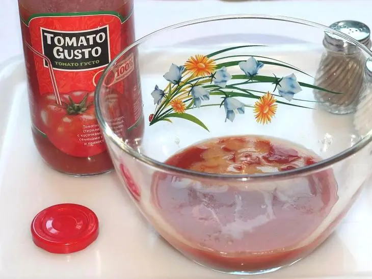 Суфле из сока "томато густо" с макаронами: шаг 1