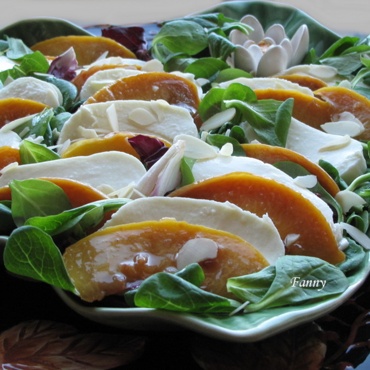 Салат с моцареллой и персиками: шаг 4