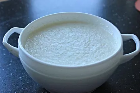 Овсяная каша с кокосом, миндальным молоком и нектринами: шаг 6