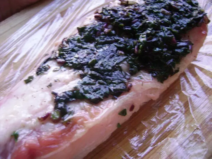 Салат из маринованной свинины с овощами для романтичного ужина: шаг 1