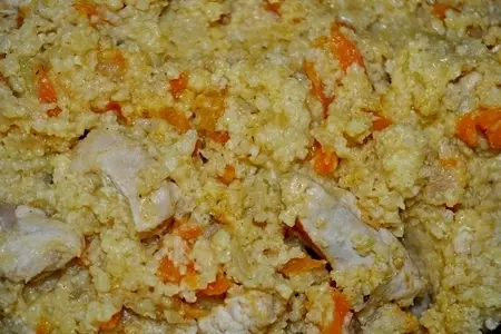 Каша из пшена с курицей и овощами.: шаг 6