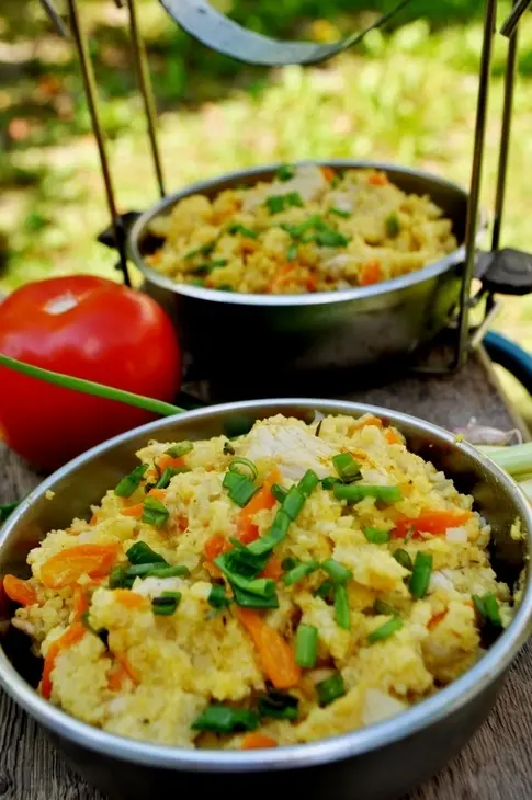 Каша из пшена с курицей и овощами.: шаг 8