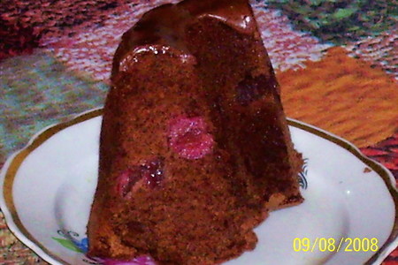 Шоколадный кекс с вишней: шаг 8