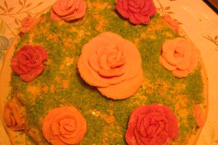 Торт "цветочная поляна": шаг 7