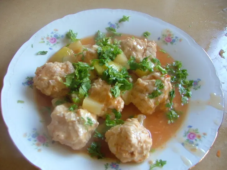 Куриные фрикадельки в цитрусовом соусе: шаг 4
