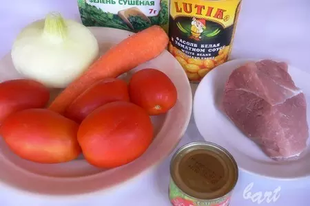 Тосканский фасолевый суп с мясом.: шаг 1