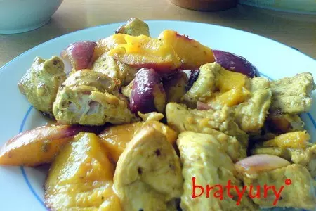 Шашлык из курицы с персиками: шаг 6