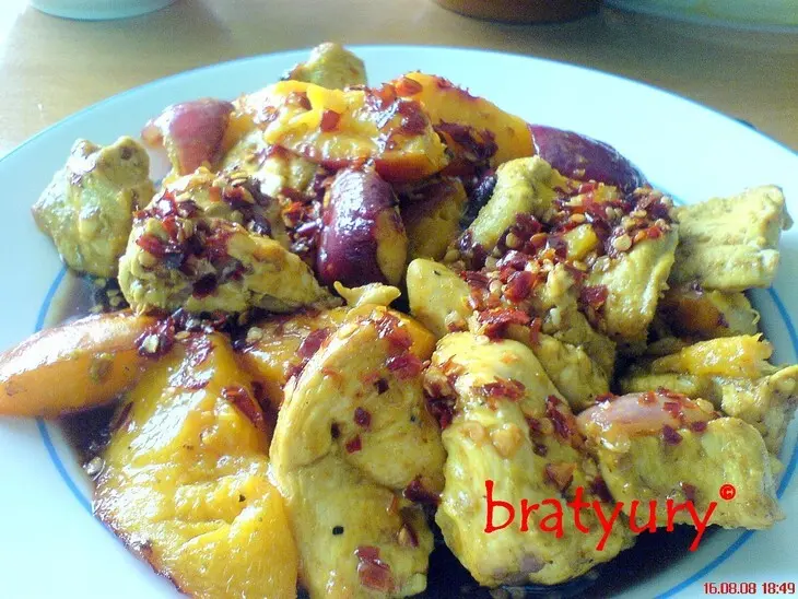 Шашлык из курицы с персиками: шаг 8