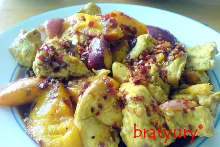 Шашлык из курицы с персиками: шаг 8