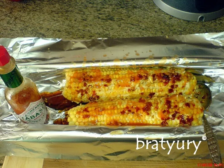 Кукуруза, запеченная в фольге: шаг 2
