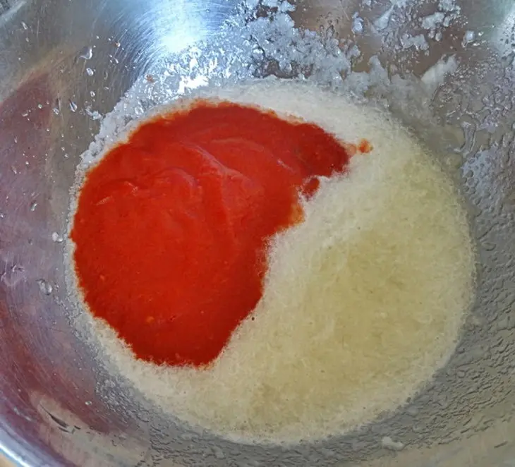 Томатный суп из дыни с крабовым мясом.: шаг 5