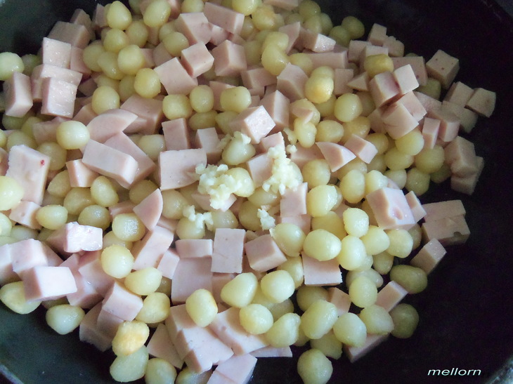 Картофельные ньокки с ветчиной и сыром: шаг 2