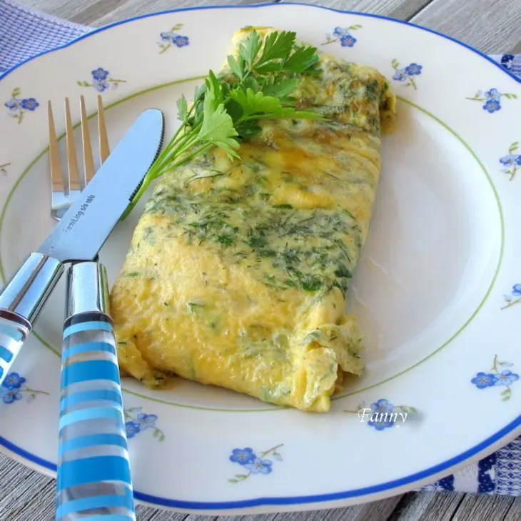 Классический французский омлет с сыром: шаг 6