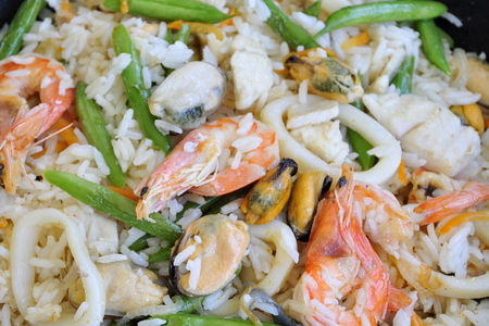 Сифудо тяхан - рис с морепродуктами по-японски: шаг 9