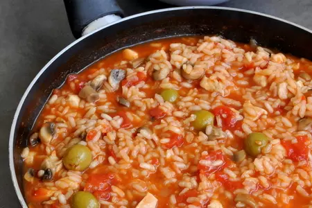 Паэлья с морепродуктами и курицей 2 (shellfish and chicken paella): шаг 12