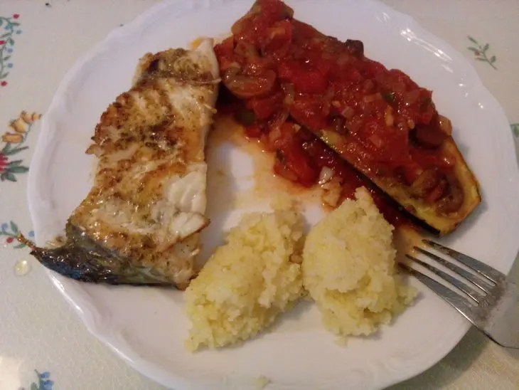 Фаршированные цукини с кус-кусом и рыбой: шаг 4