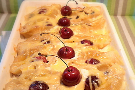 Фаршированные конкильоне ( большие ракушки) творожно - вишневые на завтрак!: шаг 5