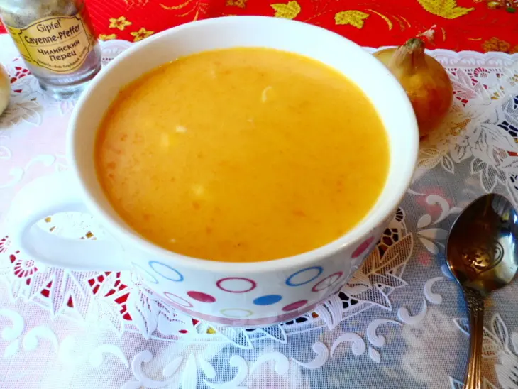 Суп пюре из моркови с сыром.: шаг 5