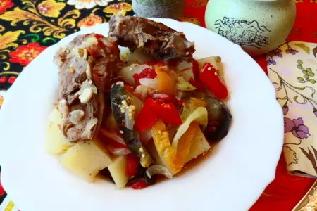 Баранина тушёная с овощами,по мотивам домлямы.: шаг 6