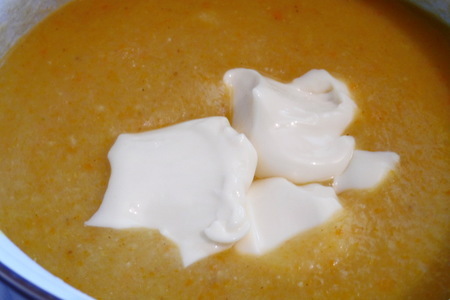 Суп пюре из овощей с сыром и приправой карри и манго.: шаг 6