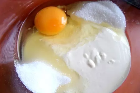 Большая ватрушка с бананами: шаг 1