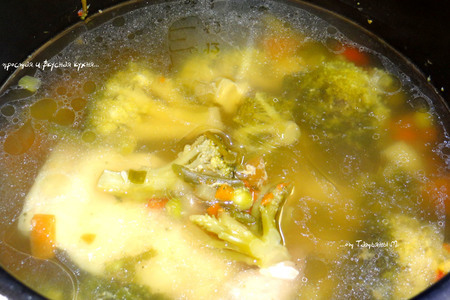 Детский суп с морским языком и овощами: шаг 3