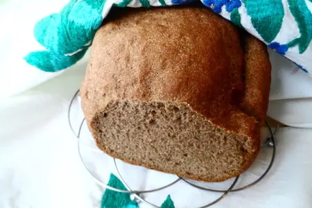 Хлеб с цельнозерновой и льняной мукой.(для хлебопечки): шаг 2