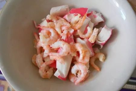 Биточки из креветок и крабового мяса с рисом: шаг 2