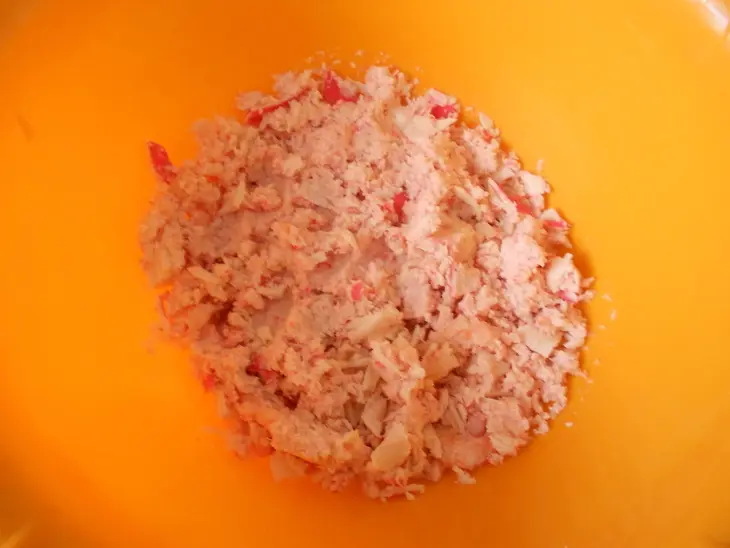 Биточки из креветок и крабового мяса с рисом: шаг 3