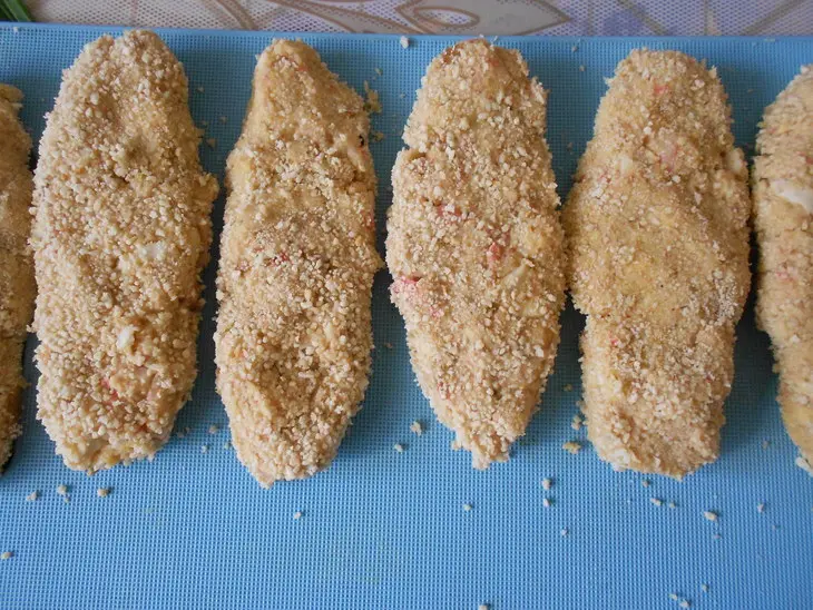 Биточки из креветок и крабового мяса с рисом: шаг 5