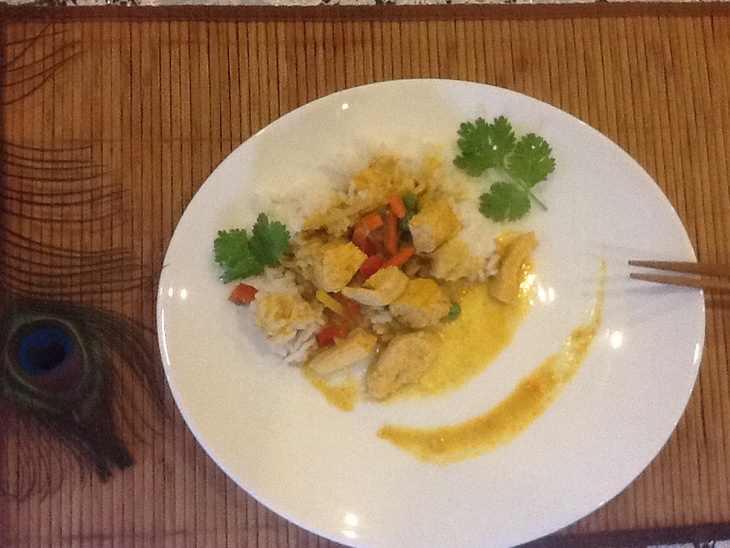 Рис с курицей в желтом карри: шаг 7