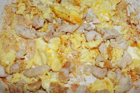 Тайский рис с креветками запеченный в ананасе: шаг 9